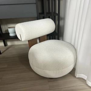 북유럽, 원목, 소파 의자, 모던, 라이트 럭셔리, 크림 스타일, 거실 게으른 양모, 하마 의자, 싱글, 캐주얼 의자