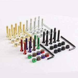 스케이트보드 트럭 나사 M5x25/29/32/38/44/50mm 장착 볼트 녹 방지 내구성 브릿지 네일 너트 스케이트보드 트럭 휠 수리