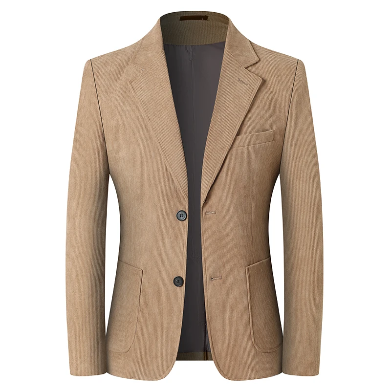 Blazer Hombre 고품질 남성 유행 코듀로이 자켓 비즈니스 캐주얼 사회 연회 정장 정장 재킷 플러스 사이즈 Blaze