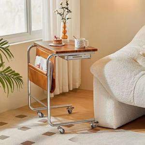 다용도 사이드 테이블 트롤리용 소형 커피 테이블 다이닝 카트 와인 랙 책장 편리하고 유연한 보관 솔루션