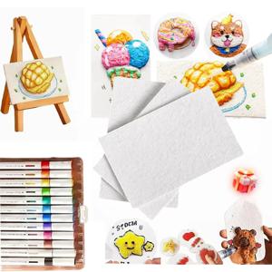 드로잉 펜 매직스 텍스처 페인팅 키트 (폼 페인트 용지 10장, 마커 12개 포함) DIY 버블 드로잉 펜, 그림 미술 공예용