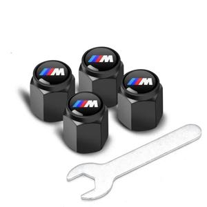 BMW E46 E52 E53 E60 E90 E91 F30 F20 F10 F15 M용 자동차 휠 타이어 스타일링 타이어 밸브 에어 너트 커버 자동차 로고 액세서리 4개