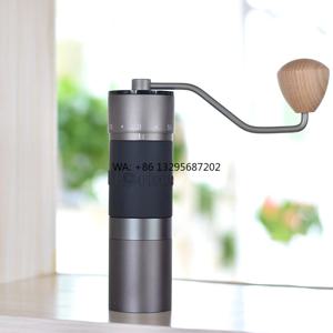 킹그라인더 K6 수동 커피 그라인더 420 스테인리스 스틸 48mm 스테인리스 스틸 7코어 버 휴대용 커피 밀