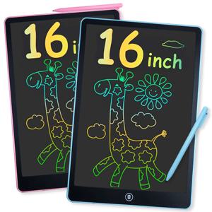16인치 대형 LCD 드로잉 보드 쓰기 태블릿 디지털 매직 칠판 미술 도구 그림 학습 및 교육 장난감 어린이 선물