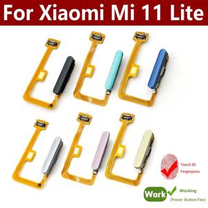 Xiaomi Mi 11 Mi11 Lite 지문 센서 홈 리턴 키 메뉴 버튼 플렉스 리본 케이블 검정색 흰색 파란색 녹색