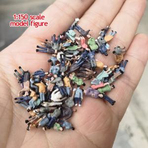 20pcs 1:150 N 스케일 모델 그림 시뮬레이션 인형 장난감 앉아 스탠드 혼합 남자 모델 재료 풍경 diy 수제 1/25-1/150