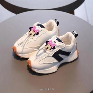 미키 오리 신발 스티치 어린이 운동화 소녀를위한 편안한 봄 가을 만화 어린이 운동화