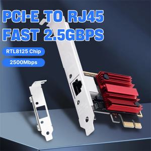 2.5G PCI-E-RJ45 네트워크 카드 2500M 이더넷 Lan 어댑터 RTL8125 데스크탑 PC 용 PCI Express 고속 WiFi 어댑터