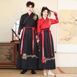 2 조각 세트 정장 남성 의류에 대한 전통적인 옷 빈티지 코스프레 중국어 Hanfu 드레스 자수 여성 의류 민족 스타일