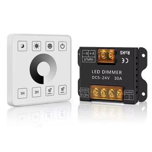 DC5V 12V 24V RF LED 디머 30A 무선 LED 컨트롤러 2.4G 터치 패널 스위치 (5050 3528 COB 단일 색상 LED 스트립용)