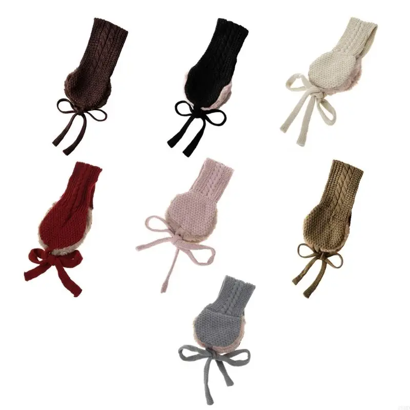 39BD 소프트 스트레치 겨울 따뜻한 케이블 니트 귀 따뜻하게 머리띠 크로 셰 뜨개질 귀 따뜻하게 머리띠 어린이를위한 니트 귀마개