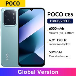 글로벌 버전 포코 C85 스마트폰 6.9인치 도트 드롭 디스플레이 50MP 카메라 6000mAh 배터리 33W 헬리오 G81-울트라 NFC