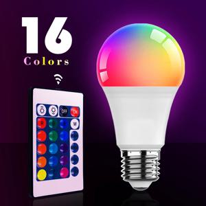 LED RGB 전구 AC 220V 230V E27 Bombillas LED 7W IR 원격 제어 변경 가능한 다채로운 RGBW Led 램프 스포트라이트 전구