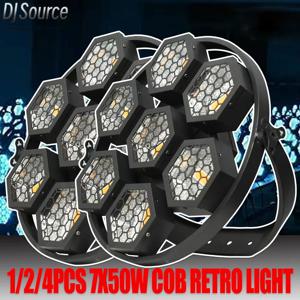 1/2/4개 LED 레트로 조명 7X50W COB 블라인더 라이트 스트로브 경마 효과 무대 조명 DMX512 DJ 디스코 클럽 웨딩용