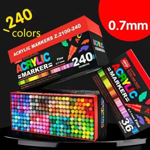 36-240 아크릴 페인트 마커, 목재, 금속, 플라스틱, 직물, 유리, 세라믹 페인팅 DIY 미술 용품용 방수 및 높은 채도