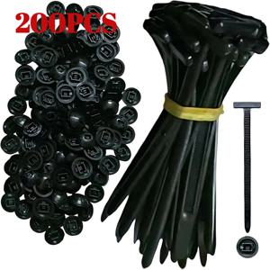 나일론 범용 케이블 타이 버클 - 고하중 지퍼 타이 홀더 (핀 및 버튼 디자인 플라스틱 케이블 타이 도구 패스너 자동차 차체용)