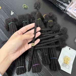 나비 100% 인모 드레드락 붙임머리, 영구적인 수제 인모 땋기, 6, 8, 10인치 일반 드레드락 (남녀공용)