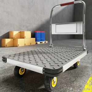 철판 트롤리, 4륜 트럭, 익스프레스 당기는 평판 카트, 소형 카트 접이식 트레일러, 밀고 당기는 트롤리