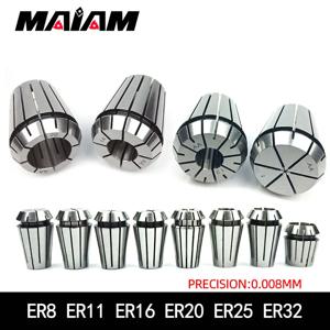 ER8 ER11 ER16 ER20 ER25 ER32 콜릿 정밀 0.008 ER 스프링 콜릿 척 CNC 공구 홀더 조각 기계 스핀들 모터