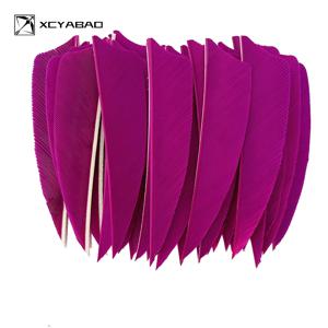 50PCS 화살표에 대 한 3 인치 터키 깃털 방패 컷 양궁 깃털 Fletching 활과 화살 양궁 액세서리