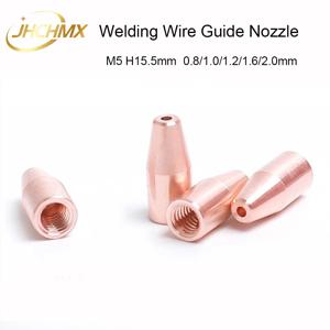 JHCHMX 파이버 레이저 핸드 용접 와이어 가이드 노즐 M5 H15.5 Chaoqiang SUP QILIN Ospri WSX HANWEI 헤드 용 0.8/1.0/1.2/1.6/2.0mm