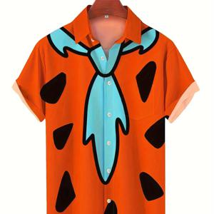 남성용 기하학적 그래픽 셔츠, 하와이안 셔츠, 남성 의류, 단추 셔츠, 여름 스트리트웨어, 패션 남성 의류