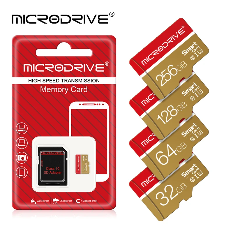 메모리 카드 16G 32GB 64GB 128GB 256GB U3 미니 SD 카드 클래스 10 마이크로 Tf SD 카드 휴대 전화 이어폰 스피커 HD 카메라 PSP