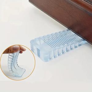 실리콘 도어 스토퍼 재사용 가능한 충격 흡수 블록 웨지 도어 스톱 도어 핸들 스토퍼 홈 오피스 도어 충돌 방지 스토퍼