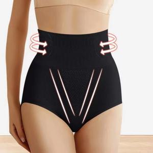 여성을위한 원활한 슬리밍 팬티 높은 허리 엉덩이 리프팅 삼각형 속옷 복부 플랫 배꼽 팬티 란제리