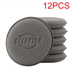 SEAMETAL 12pcs 자동차 라운드 왁싱 폴란드어 스폰지 고밀도 폼 애플리케이터 패드 자동차 자세히 도구에 대 한 연마 스폰지