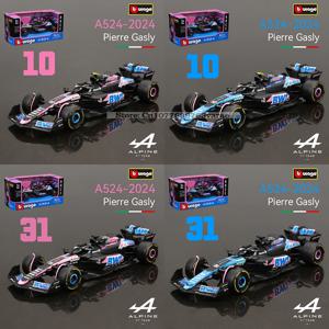 부바고 1:43 알파인 F1 팀 A524 2024 # 10 피에르 가슬리 # 31 Esteban Ocon 합금 자동차 다이 캐스팅 모델 장난감 소장품 경쟁