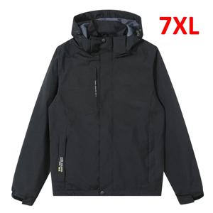 플러스 사이즈 6XL 7XL 남성용 윈드 브레이커 방수 자켓 코트 남성 봄 가을 여행 자켓 남성 패션 야외 겉옷