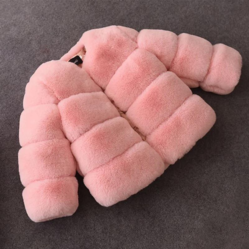 여자 가짜 모피 코트 겨울 어린이 여자 긴 소매 크리스마스 자켓 따뜻한 아이 여자 코트 여자 겉옷