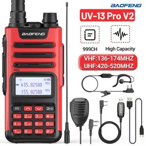 BAOFENG 워키 토키 UV-13 Pro V2 고전력 Type-C 충전기 UV-5R 양방향 라디오의 VHF UHF 방수 업그레이드
