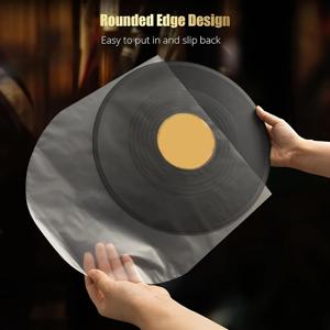 50Pcs 10/12inch 투명 비닐 레코드 보호기 플라스틱 투명 커버 컨테이너 LP 레코드 가방 정전기 방지 레코드 슬리브