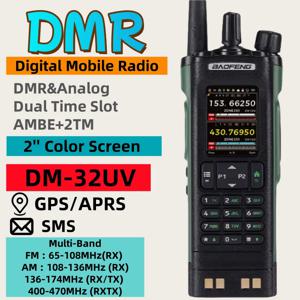 BAOFENG DM-32UV 워키토키, 8W GPS APRS, 듀얼 타임 슬롯 아날로그 티어 1 및 2, C 타입 무선 복사 주파수 햄 라디오