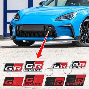 3D 알루미늄 GR 스포츠 로고 엠블럼 레이싱 배지, 자동차 바디 트렁크 장식 스티커, 도요타 알파드 어벤시스 프리우스 베르소 크라운 야리스