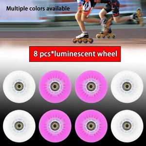 8PCS 발광 바퀴 플래시 인라인 스케이트 90A LED 바퀴 플래시 롤러 스케이트 68mm 72mm 76mm 80mm다중 사양 멀티 컬러