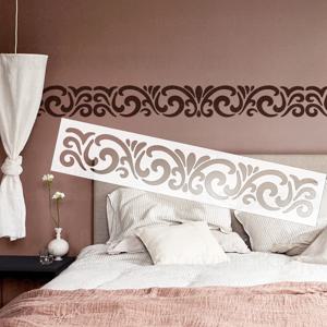 80cm - 120cm 그림 장식 템플릿을위한 벽 스텐실 장식 석고 퍼티 다 마스크 테두리 바로크 로코코 S427 페인트