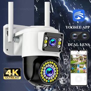 Woosee 4K 8MP 듀얼 렌즈 듀얼 스크린 컬러 나이트 비전 모션 감지 양방향 오디오 야외 방수 Wifi 보안 카메라