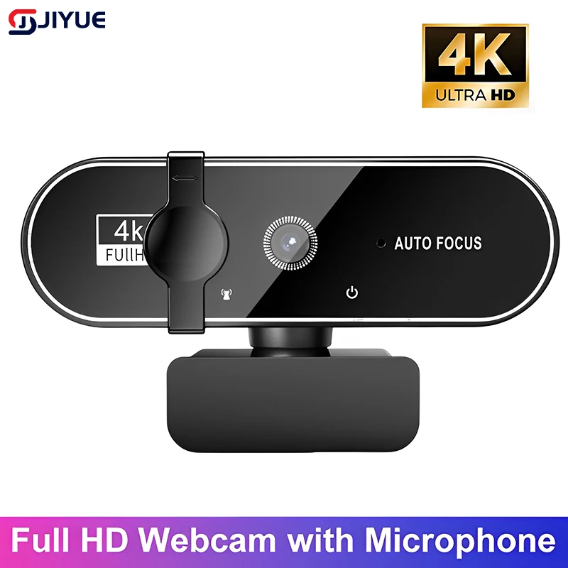 웹캠 4K USB 웹 카메라(마이크 포함) 자동 초점 2K 카메라 PC 컴퓨터 노트북 라이브 스트리밍 1080P 웹캠(화상 통화용)