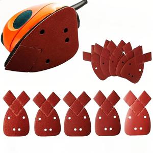 10/20/30/40Pcs 마우스 샌딩 시트 블랙 데커 팜용 궤도 사포 샌딩 및 연마용 60-400 그릿