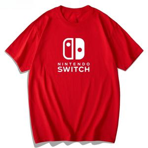 닌텐도 스위치 반팔 티셔츠 남성 및 여성 콘솔 휴대용 게임 의류 순수 코튼 반팔 캐주얼 인기