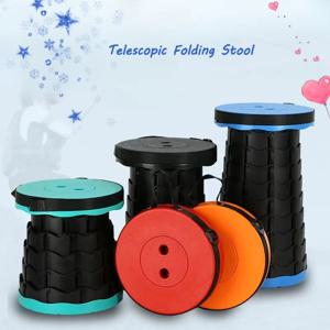 1PC 야외 캠핑 바베큐 낚시 접는 의자 휴대용 휴대용 스토리지 접는 의자 중력 조절 접는 플라스틱 의자