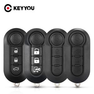 KEYYOU 3 버튼 원격 자동차 키 쉘 접이식 케이스 Fiat 500 Panda Punto Bravo Ducato Peugeot Boxer Citroen Jumper SIP22 Blade