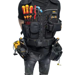 TOOLSTACK 다기능 도구 양복 조끼 고품질 옥스포드 천 작업 조끼 야외 대용량 도구 보관 양복 조끼