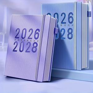 3년 월간 플래너 캘린더 2026-2028-1월 ~ 12월, 탄성 펜 홀더가 있는 소프트 커버, 일기 쓰기 미니멀리스트 디자인