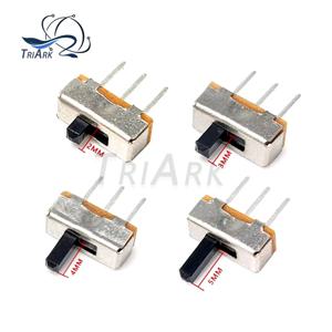 50PCS SS12D00G3/G2/G3/G4 핸들 높이 2/3/4/5mm 3 피트 토글 미니 수직 슬라이드 스위치 핸들 유형 2 기어 3 피트