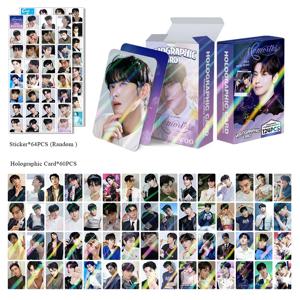 124개 차이원우 홀로그램 포토카드 - 양면 한국 스타 LOMO 수집용 카드 스티커 세트