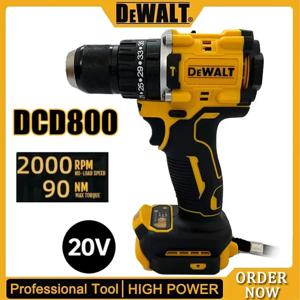 디월트 DCD800 2000RPM 무선 임팩트 드릴 1/2인치 브러시리스 전동 드라이버 리튬 전동 공구 디월트 20V 배터리용